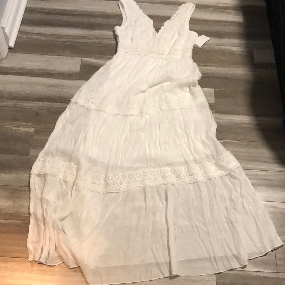 Bohemian style white dress